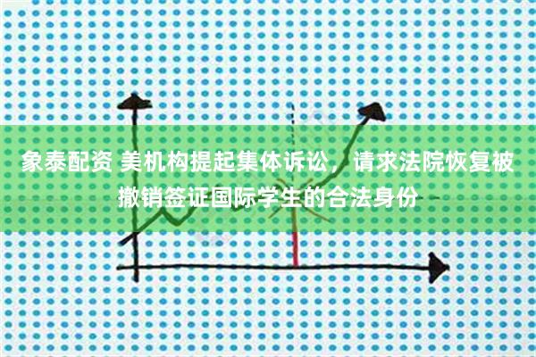 象泰配资 美机构提起集体诉讼，请求法院恢复被撤销签证国际学生的合法身份