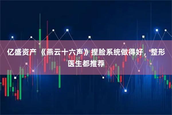 亿盛资产 《燕云十六声》捏脸系统做得好，整形医生都推荐