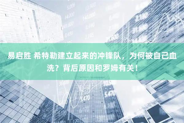 易启胜 希特勒建立起来的冲锋队，为何被自己血洗？背后原因和罗姆有关！